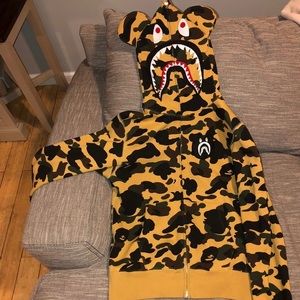 Bape x medicom bearbick camo hoodie